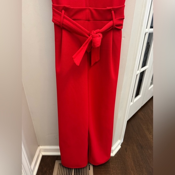 Anthropologie Cathy Structured Jumpsuit in Red - Picture 5 of 12